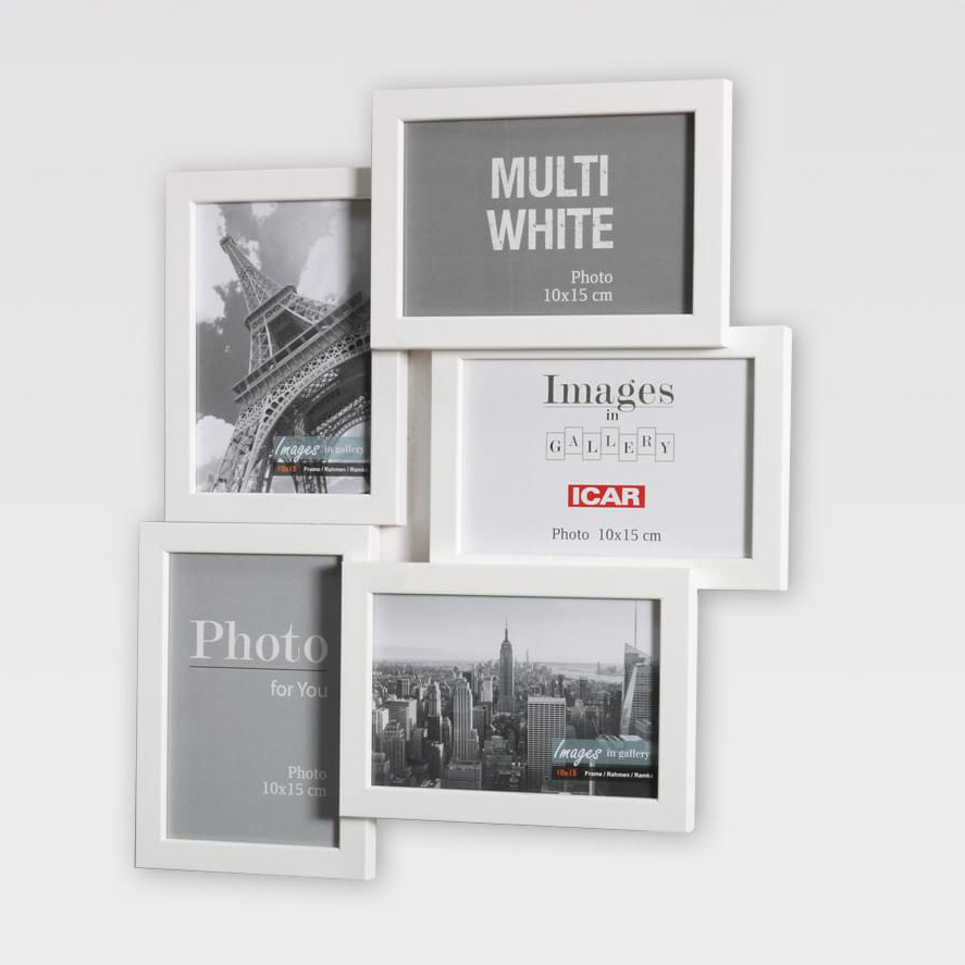 Holzrahmen Galerie MULTI WHITE 52 1 weiß